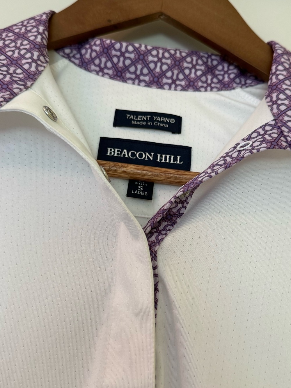R.J. Classics Beacon Hill White Long Sleeve Equestrian Show Shirt - Size Small - Picture 4 of 10